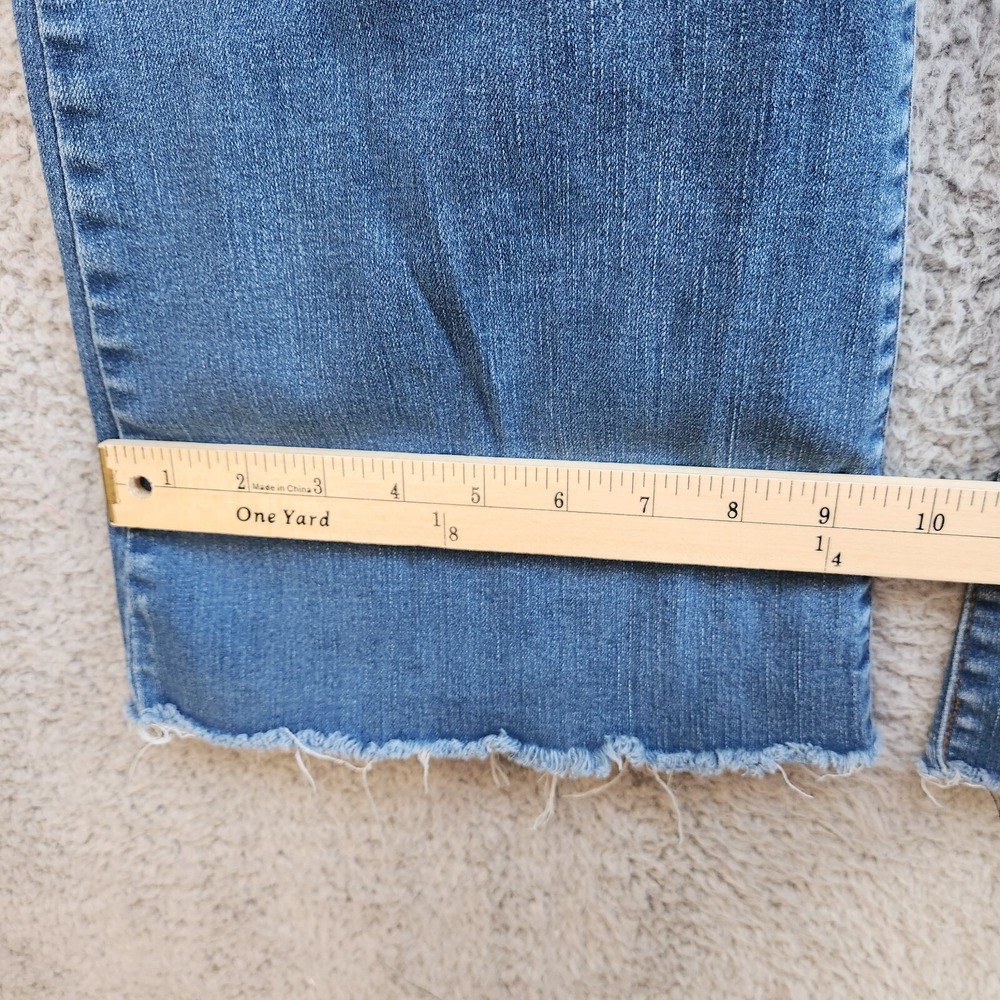 Sincerely Jules Bootcut Jeans Women 11/30 (Fits 30x30) Blue High-Rise Frayed Hem - Picture 13 of 14